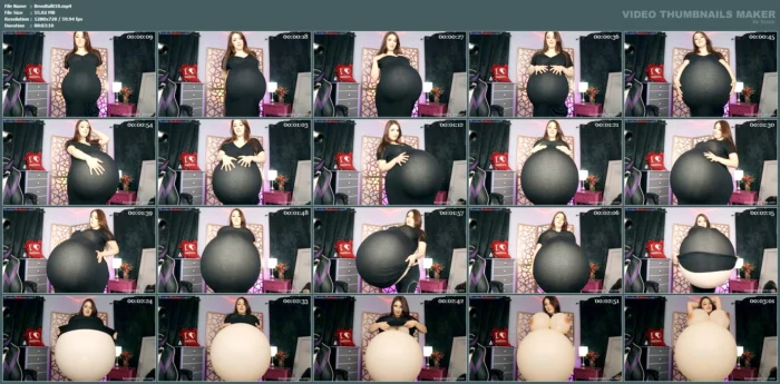 Huge Pregnant Belly Inflation In Black Dress - BROOKESBALLOONS / BENDY BROOKE - MP4