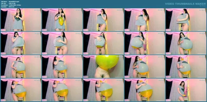 Maternity Shirt Stuffing Crystal Yellow 17 Tuftex And Blow To Pop - BROOKESBALLOONS / BENDY BROOKE - MP4