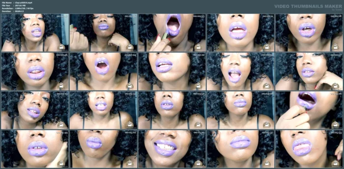 Cumming To My Purple Lips Joi Purple Lipstick Fetish - CHYLATTEXXX / CHY LATTE / LADY LATTE - MP4