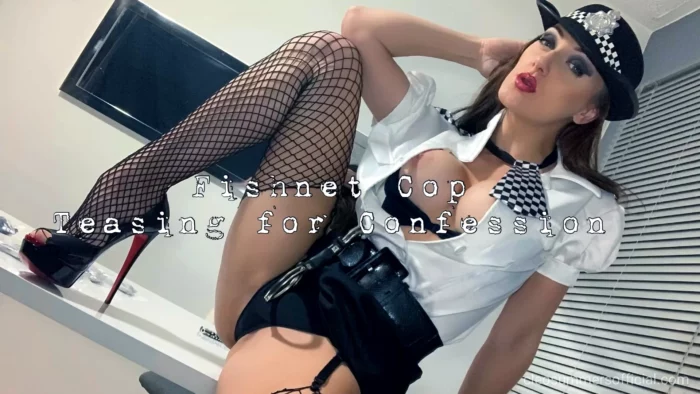 Fishnet Cop Teasing For Confession - CLEOAMOR / CLEO SUMMERS - MP4