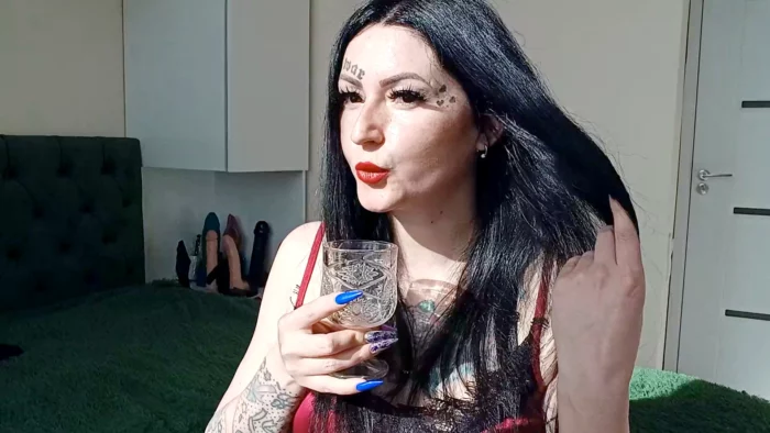 A Cocktail Of Drool And Spit. Spitting Fetish - DOMINATRIX NIKA - MP4