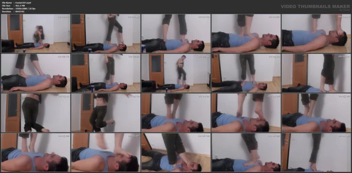 Learning To Balance On Slave's Face - FOOT GIRLS - MP4
