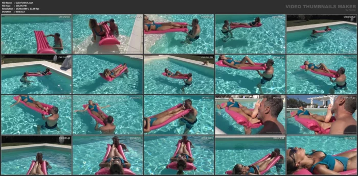 Having Fun With My Footslave In The Pool - GABRIELLA FETISH / DIVINE GODDESS GABRIELLA - MP4