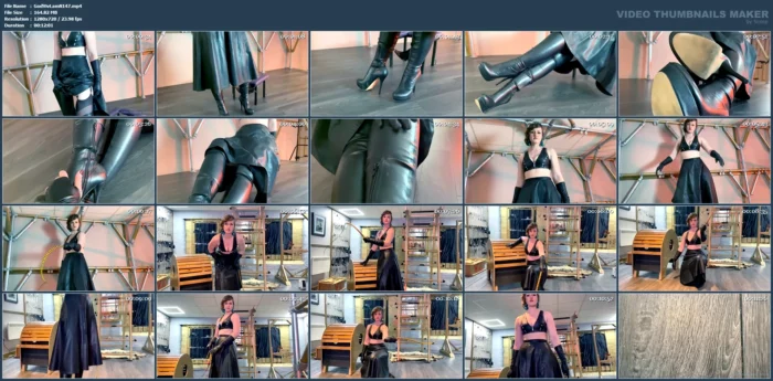 Leather Boot Worship And Whipping Pov - VIVIENNE L'AMOUR / CELESTIAL STUDIOS / VL PRODUCTIONS - MP4