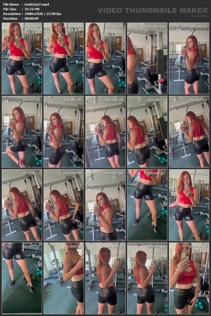 Shiny In The Gym - GODDESS JULIE - MP4