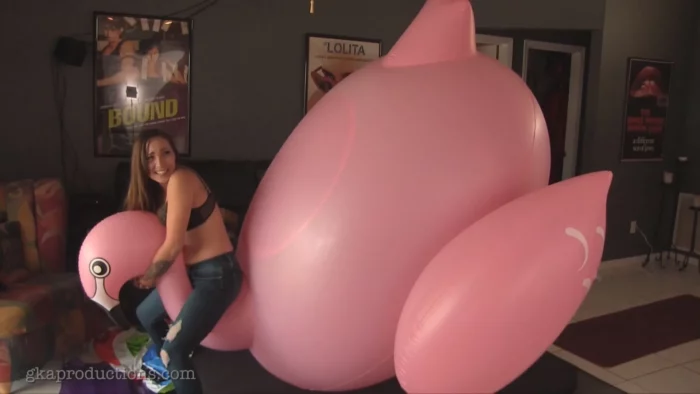Lela & Sasha Inflatable Flamingo Burstin - GINARYS KINKY ADVENTURES / GKA PRODUCTIONS - MP4