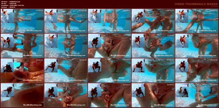 Outside Pool Lift Him By His Balls Squeezing Underwater - HARDBALLBUSTING - MP4