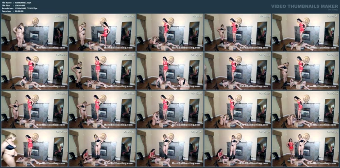 High Heels And Boots Ball Trampling Stomping And Squishing - HARDBALLBUSTING - MP4