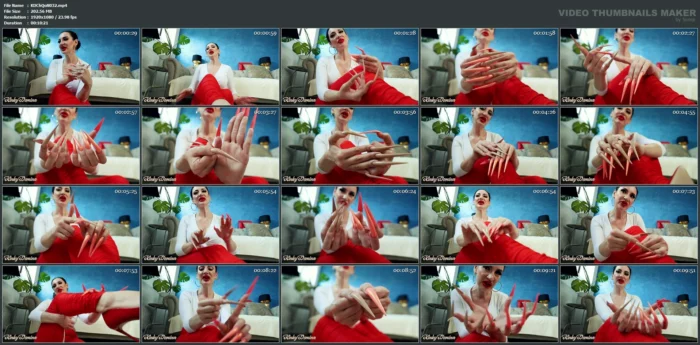 Coral Stiletto Nails Countdown JOI - KINKY DOMINA CHRISTINE QUEEN OF NAILS - MP4