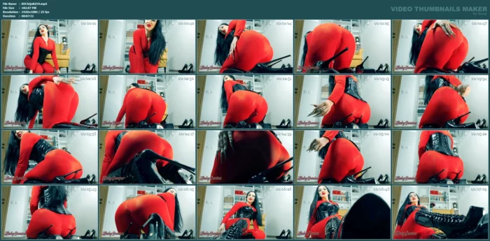 Worship My Perfect Milf Ass In Red - KINKY DOMINA CHRISTINE QUEEN OF NAILS - MP4