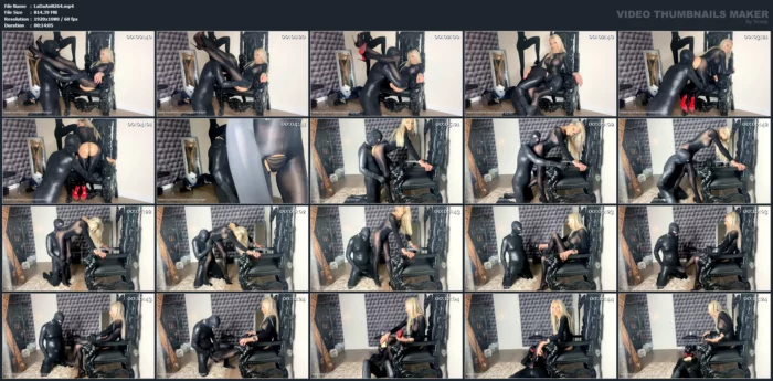 Nylon Worship In A Whole Body Suit - LADYDARKANGEL - MP4