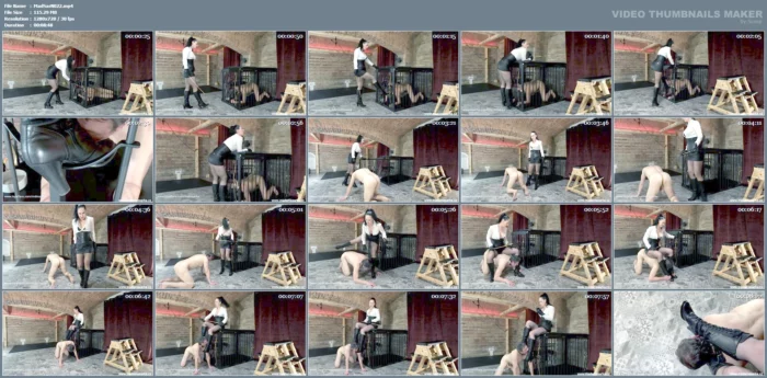 A Bastard Slave Worshiping Madame Sarka's Leather - MADAME SARKA / MDM.SARKA CZ PRAGUE - MP4