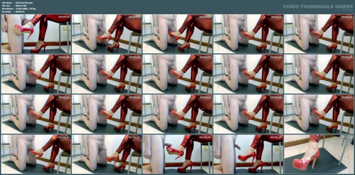 Shoejob With Red High Heels - MATURE_CUNT / MATURE_C - MP4