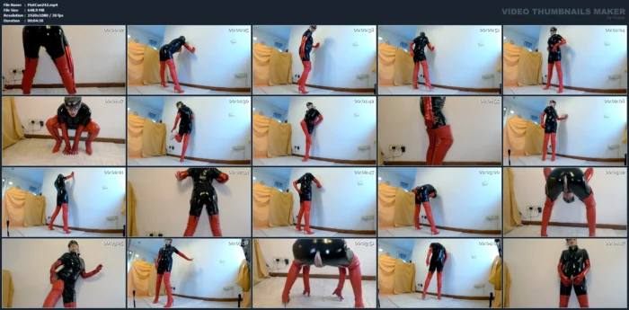 Catsuit With Red Boots And Red Gloves - MATURE_CUNT / MATURE_C - MP4