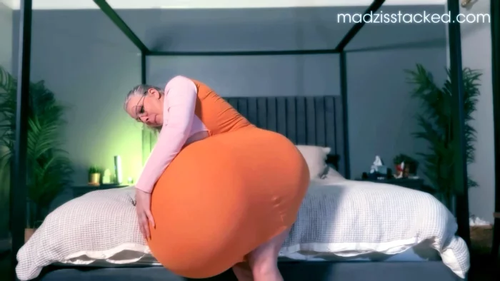 B.E. Quickie - Pink And Orange Starburst Contour Dress - MADZ IS STACKED - MP4