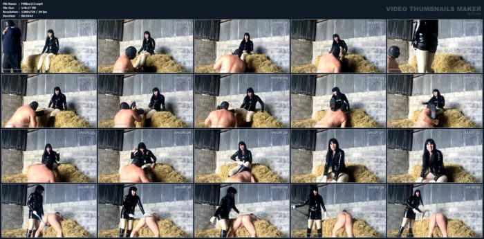 Riding Boot Worship & Cp In The Straw Barn - MISTRESS BLACK - MP4