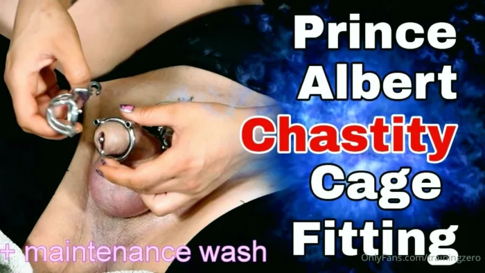 Prince Albert Chastity Cage Fitting - MISS RAVEN / TRAININGZERO - MP4