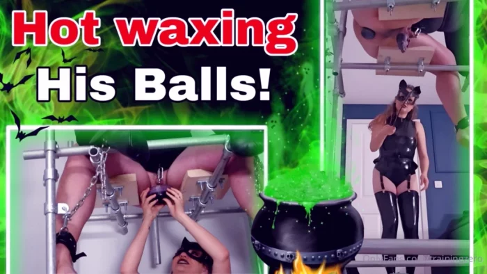 Hot Waxing His Balls! - MISS RAVEN / TRAININGZERO - MP4