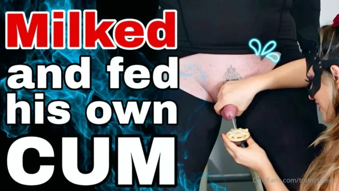 Milked And Fed His Own Cum - MISS RAVEN / TRAININGZERO - MP4