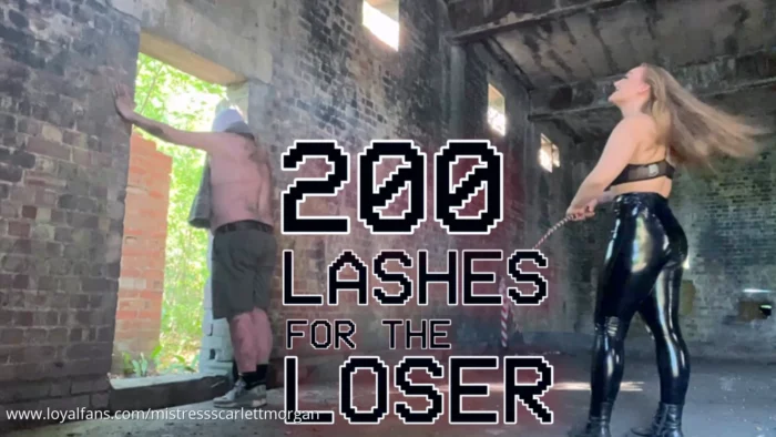 200 Lashes For The Loser - MISTRESS SCARLETT MORGAN - MP4