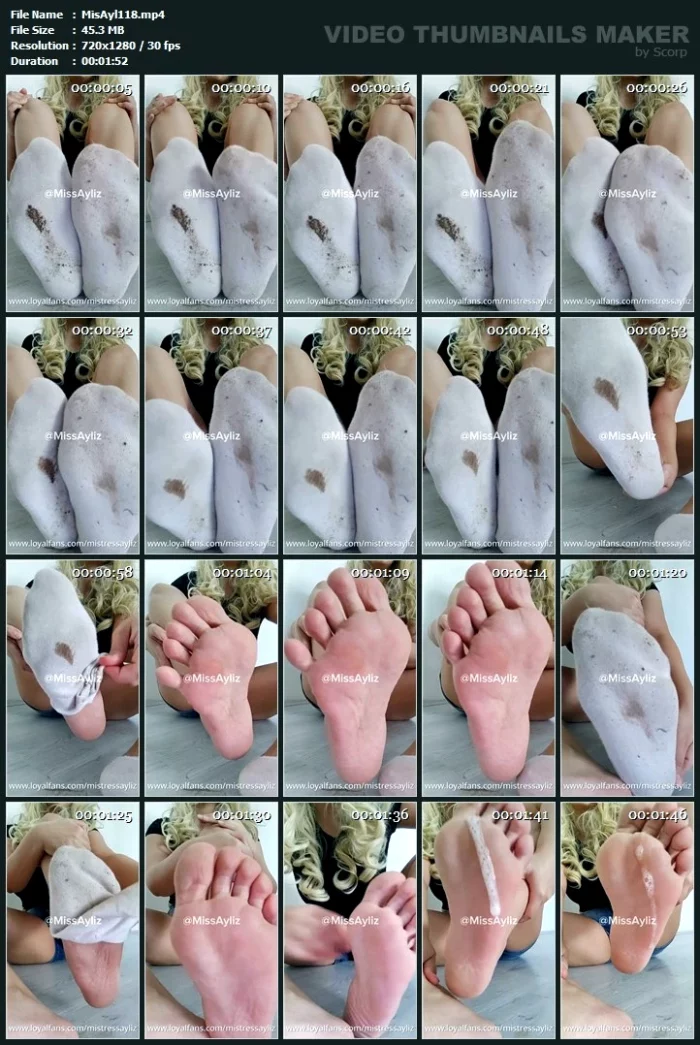 Dirty White Socks - MISTRESS AYLIZ / MISSAYLIZ - MP4