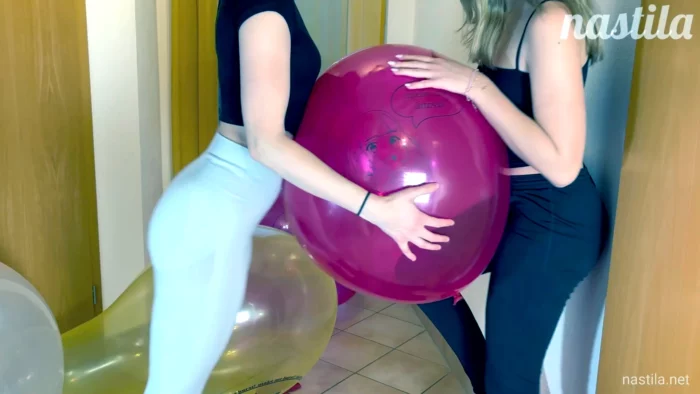 Sit Popping Huge Balloons Part 2 - NASTILA STUDIO - MP4