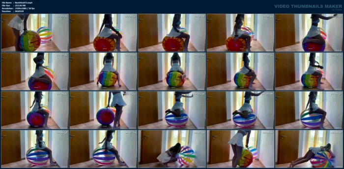 Hot Bouncing On Two Beachballs - NASTILA STUDIO - MP4