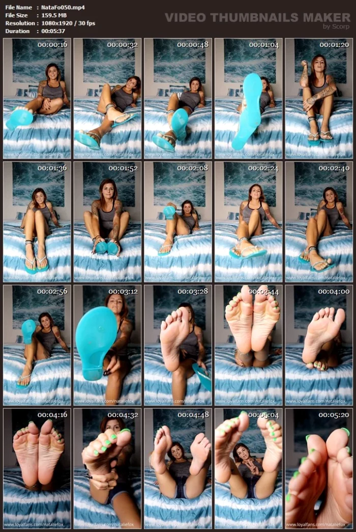 Blue Flip Flop Joi - NATALIE FOX / WORSHIPNATALIE - MP4