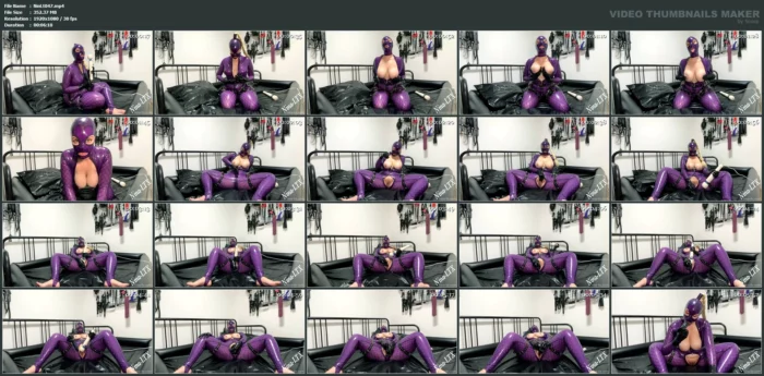 Solo Play In My Purple Catsuit. Yes I'm A Naughty Girl But You Love It - NINA LTX - MP4