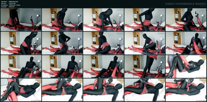 Nora Fox With Black Zentai Masturbation - NYLON XTREME - MP4