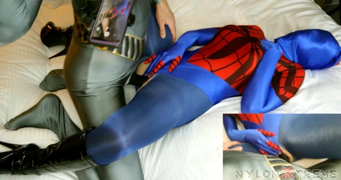 Nora Fox Nylon Encasement Blue Spidergirl Fuck - NYLON XTREME - MP4