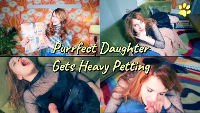 Purrfect Daughter Gets Heavy Petting - OLIVE WOOD / OLIVE GARTEN - MP4