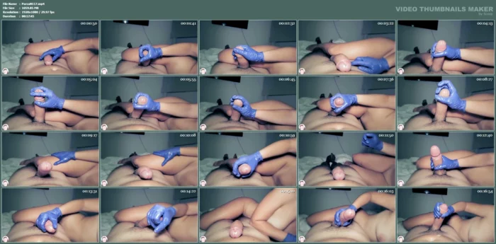 Blue Gloves Pov Handjob With Ruined Orgasm - MISTRESS CARMELA PARANNANZA / TONY PARANNANZA - MP4