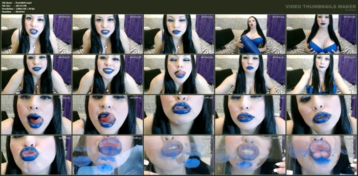 Blue Lipstick Kisses - PRINCESSDI / ANGELINA SKYY / GODDESS DIVINA - MP4