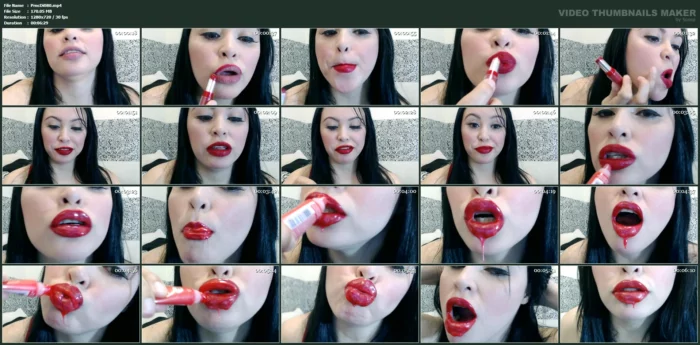 Dripping Red Lips - PRINCESSDI / ANGELINA SKYY / GODDESS DIVINA - MP4