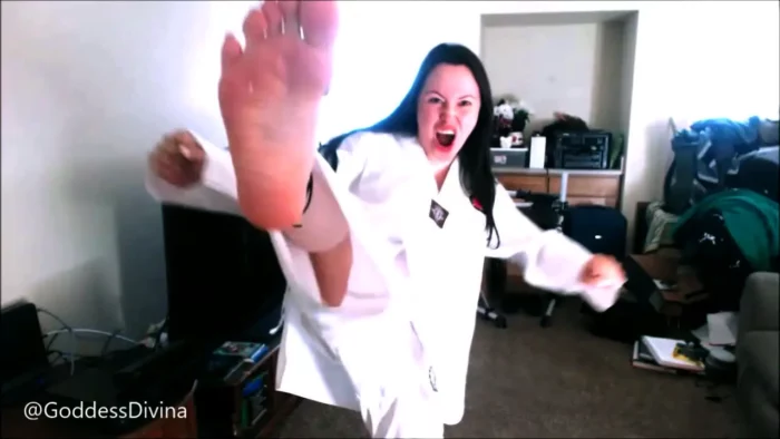 Karate Feet Kick - PRINCESSDI / ANGELINA SKYY / GODDESS DIVINA - MP4