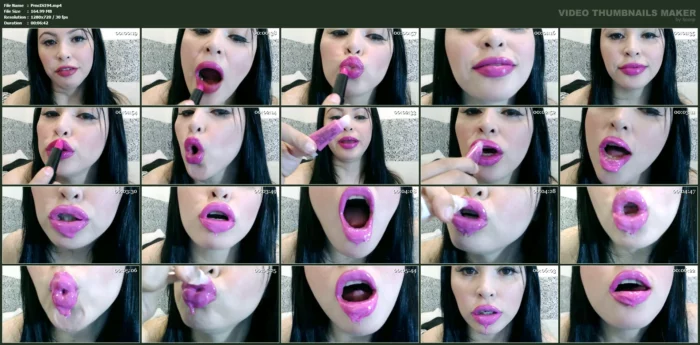 Pink Lipstick Dripping Lips - PRINCESSDI / ANGELINA SKYY / GODDESS DIVINA - MP4