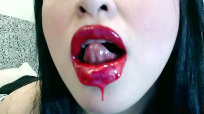 Red Lipstick Dripping - PRINCESSDI / ANGELINA SKYY / GODDESS DIVINA - MP4