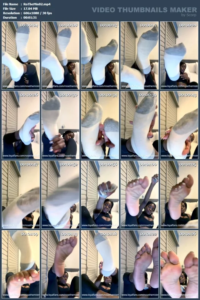 Sexy Foot Worship After The Gym Part 2 - ROSETHEMISTRESS / MISTRESS ROSE TV - MP4