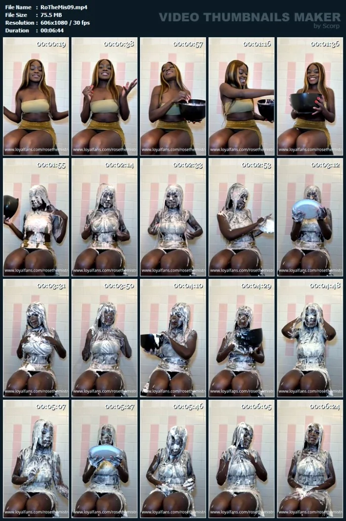 Wam - Sploshing With An Ebony Goddess - ROSETHEMISTRESS / MISTRESS ROSE TV - MP4