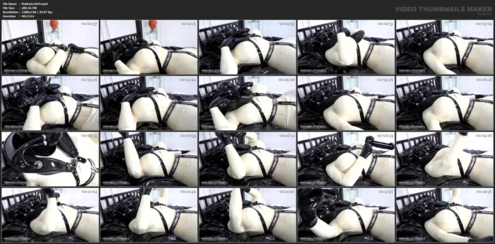 White Rubber Chastity Belt And The Bbk Smellbag - RUBBERDOLL EMMA LEE - MP4