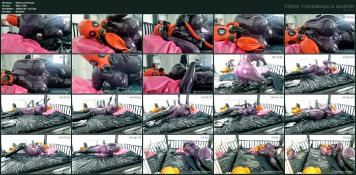 In Bed With A Purple Rubberized Rubberdoll - RUBBERDOLL EMMA LEE - MP4