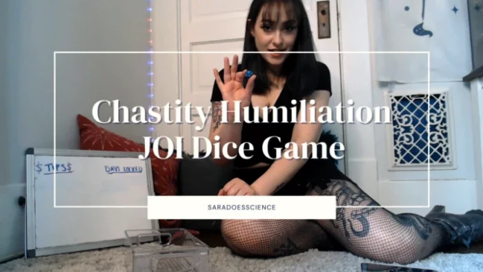 Chastity Humiliation Joi Dice Game - SARADOESSCIENCE / SARA CALLORI - MP4