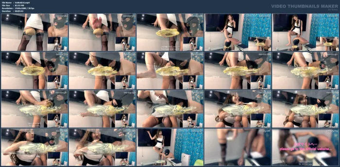 Japanese Woman Peeing Barefoot Through Glass Food Crush - SEIDOREI KEIKAKU / MARIA'S SLAVE - MP4