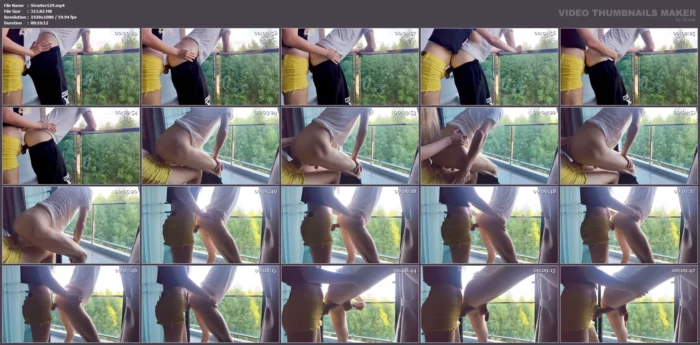 Fucked A Cute Femboy In The Ass On The Balcony - STRAPONHERE / SWEETKRISTI / MISTRESS KRISTY - MP4