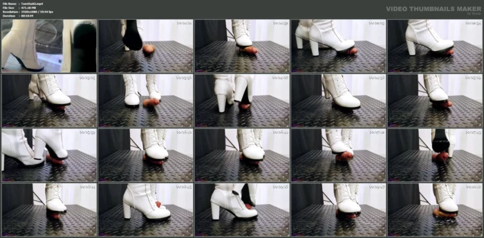 House Waitress Traps And Dominates You In White Dangerous Boots - TAMYSTARLY CBT AND BOOTJOBS - MP4