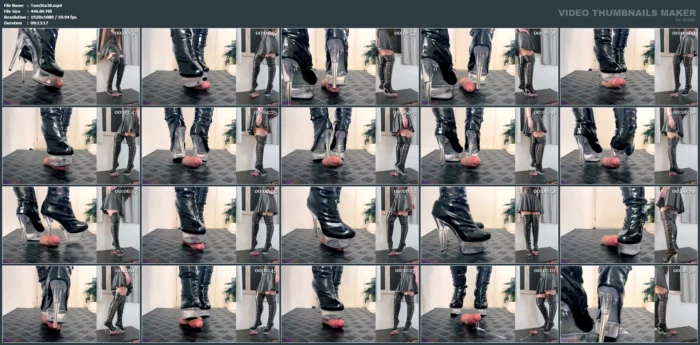 Ruined Orgasm Under My Painful Black Patent High Heels - TAMYSTARLY CBT AND BOOTJOBS - MP4