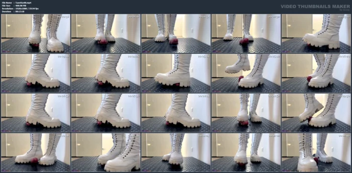 School Friend Crushing And Marching In Painful White Snow Boots - TAMYSTARLY CBT AND BOOTJOBS - MP4