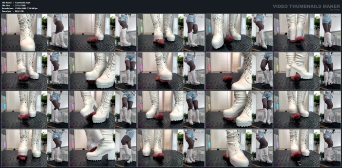 The Smashing Balls Service In White Tank Boots - TAMYSTARLY CBT AND BOOTJOBS - MP4