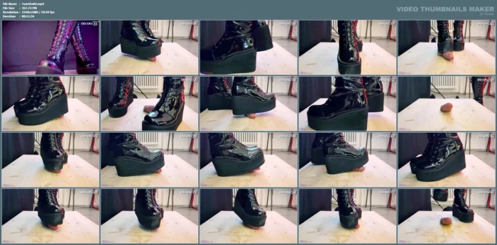 Platcrush Bootjob In Platform Knee Sexy Heels - TAMYSTARLY CBT AND BOOTJOBS - MP4